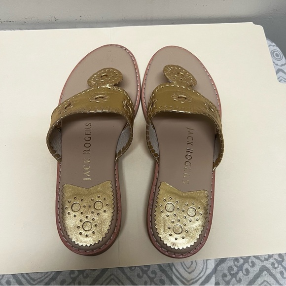 Jack Rogers Gold Medallion Sandals - Picture 3 of 6